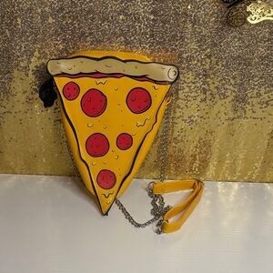 Nickelodeon Yellow Pizza Slice Crossbody Bag